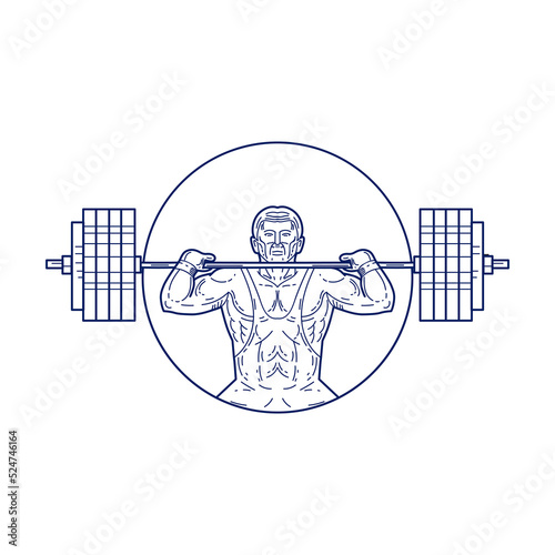 Strongman Lifting Weight Mono Line photo