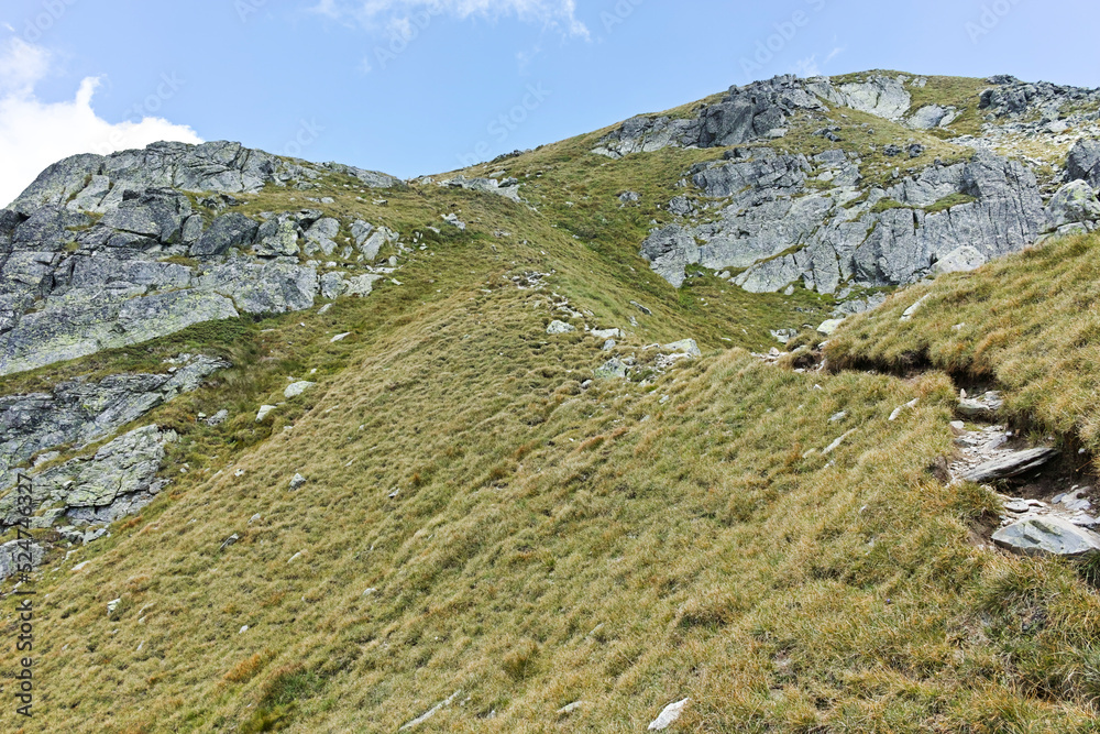 Landscape of Rila Mountain near Lovnitsa peak, Bulgaria