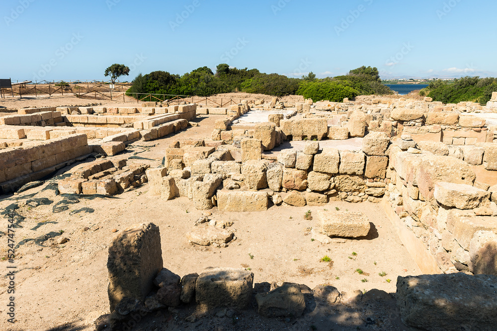 Panoramic Sights of The Sacred Area of Cappiddazzu ( Area Sacra di Cappiddazzu) in Province of Trapani, Marsala, Italy.
