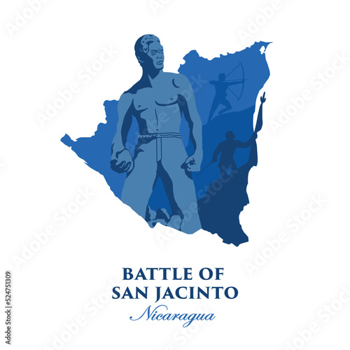 VECTORS. Editable banner for the Battle of San Jacinto in Nicaragua, September 14, Sargeant Andres Castro, national heroes, national holiday photo