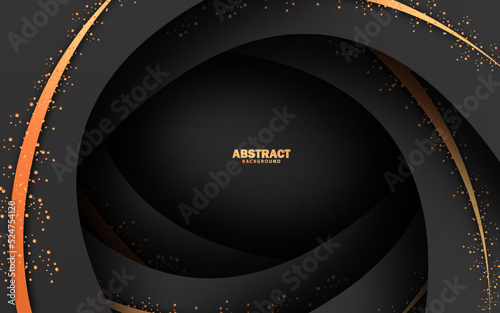 Abstract black golden luxury background