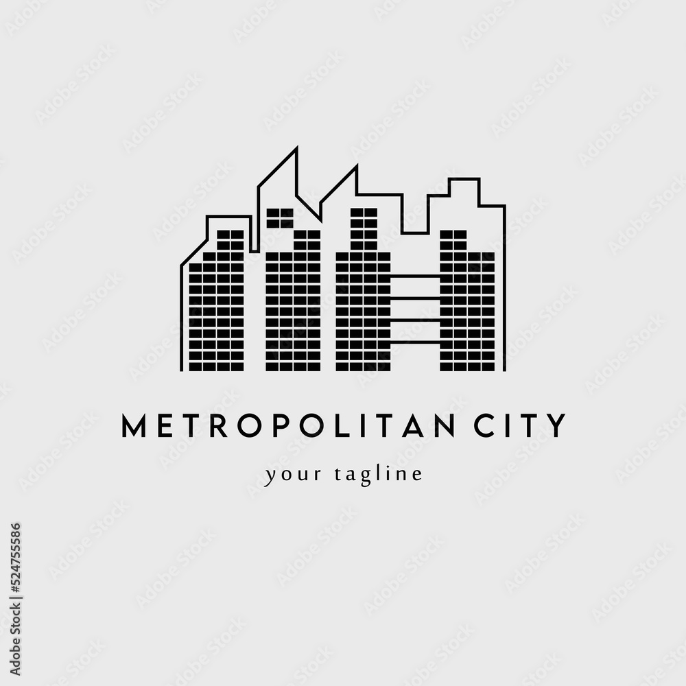 metropolitan city logo vector illustration design metropolitan city logo vector illustration design