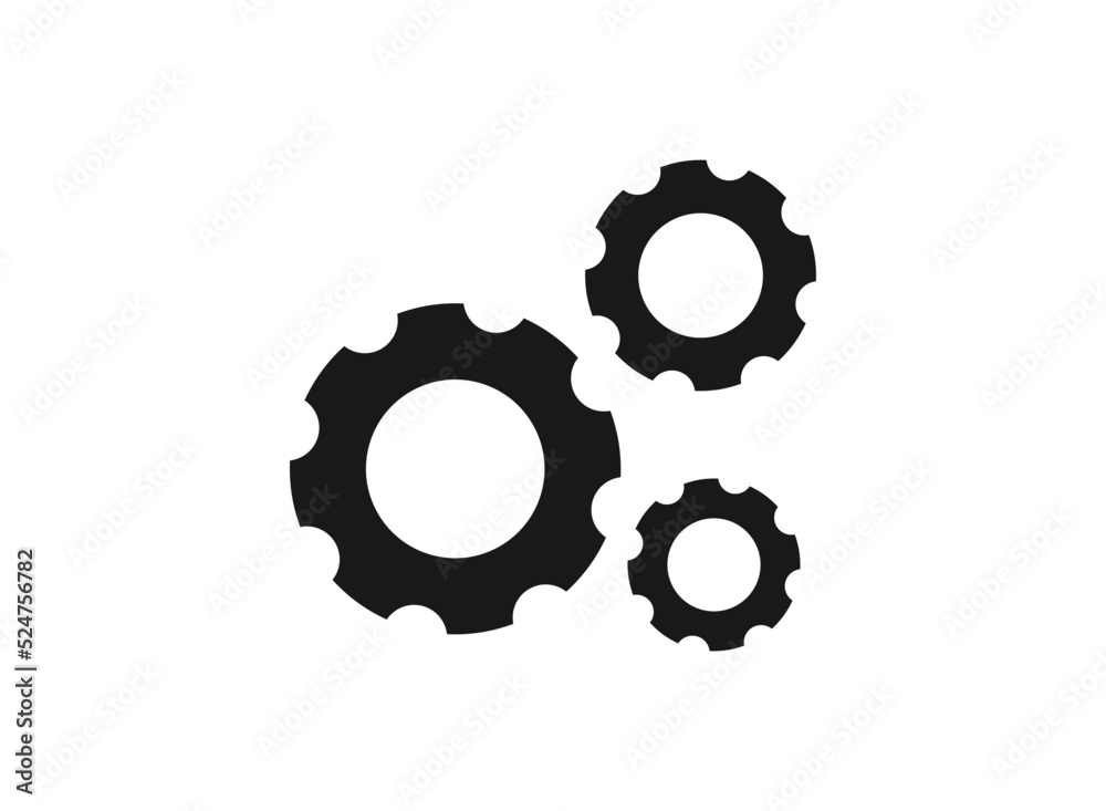 Settings vector icon. Black illustration isolated on white background for graphic and web design. Settings vector icon. Black illustration isolated on white background for graphic and web design.