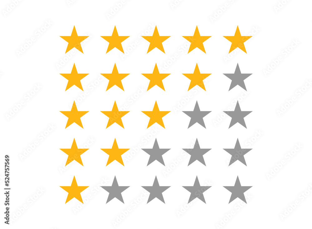 Obraz premium 5 star rating icon vector illustration eps10.