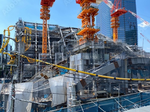 Construction in progress of a new Mori Building redevelopment project in the center of Tokyo (Toranomon / Azabudai Project) photo