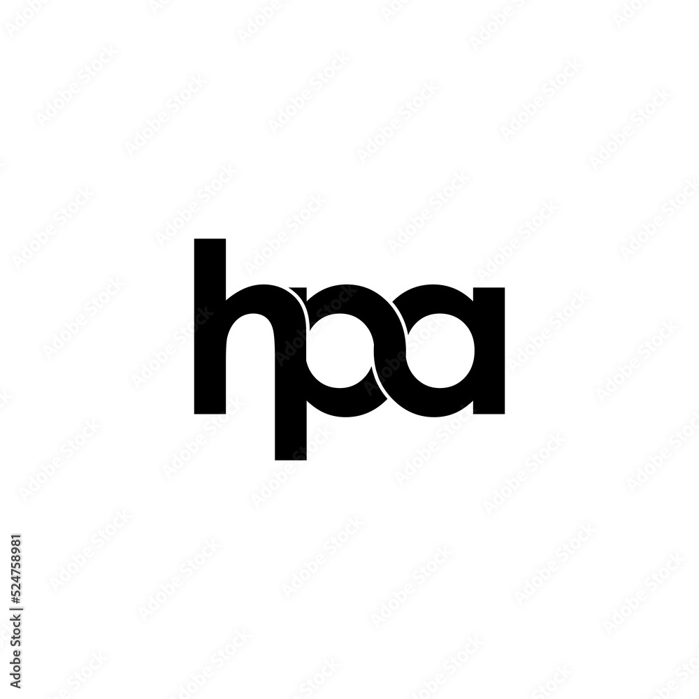 hpa letter original monogram logo design hpa letter original monogram logo design