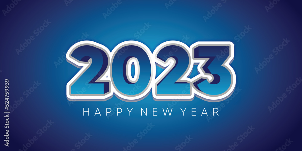 happy new year 2023 design with dark color 3d effect happy new year 2023 design with dark color 3d effect