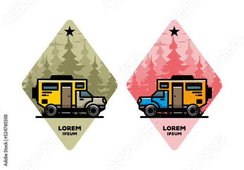 The big overland car illustration design