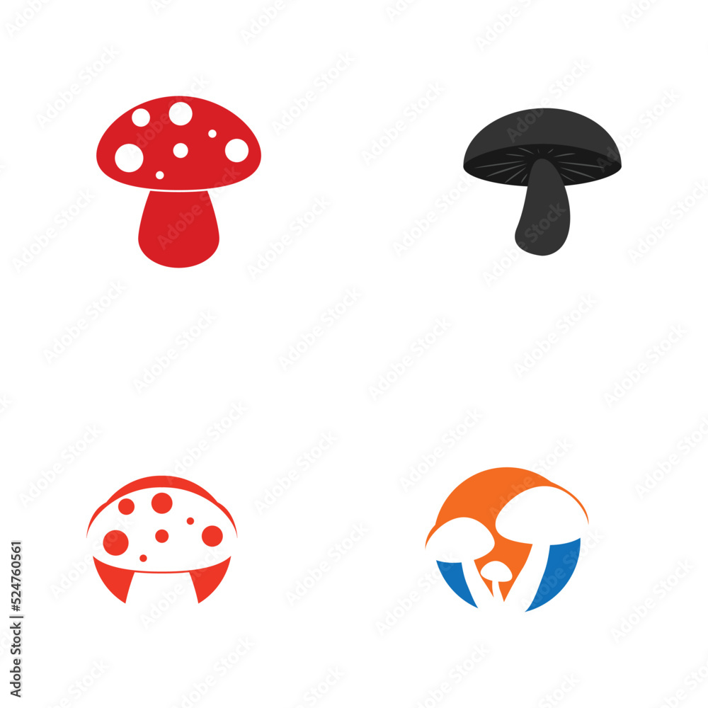 mushroom logo icon vector template mushroom logo icon vector template