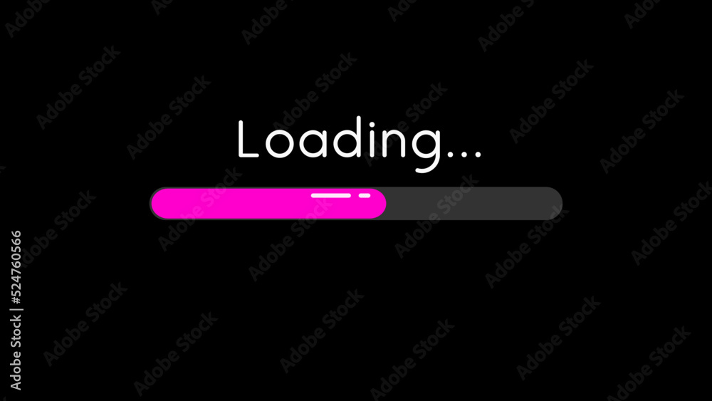4k Loading Screen with Pink Progress Bar and Bouncy Font Vector 4k Loading Screen with Pink Progress Bar and Bouncy Font Vector