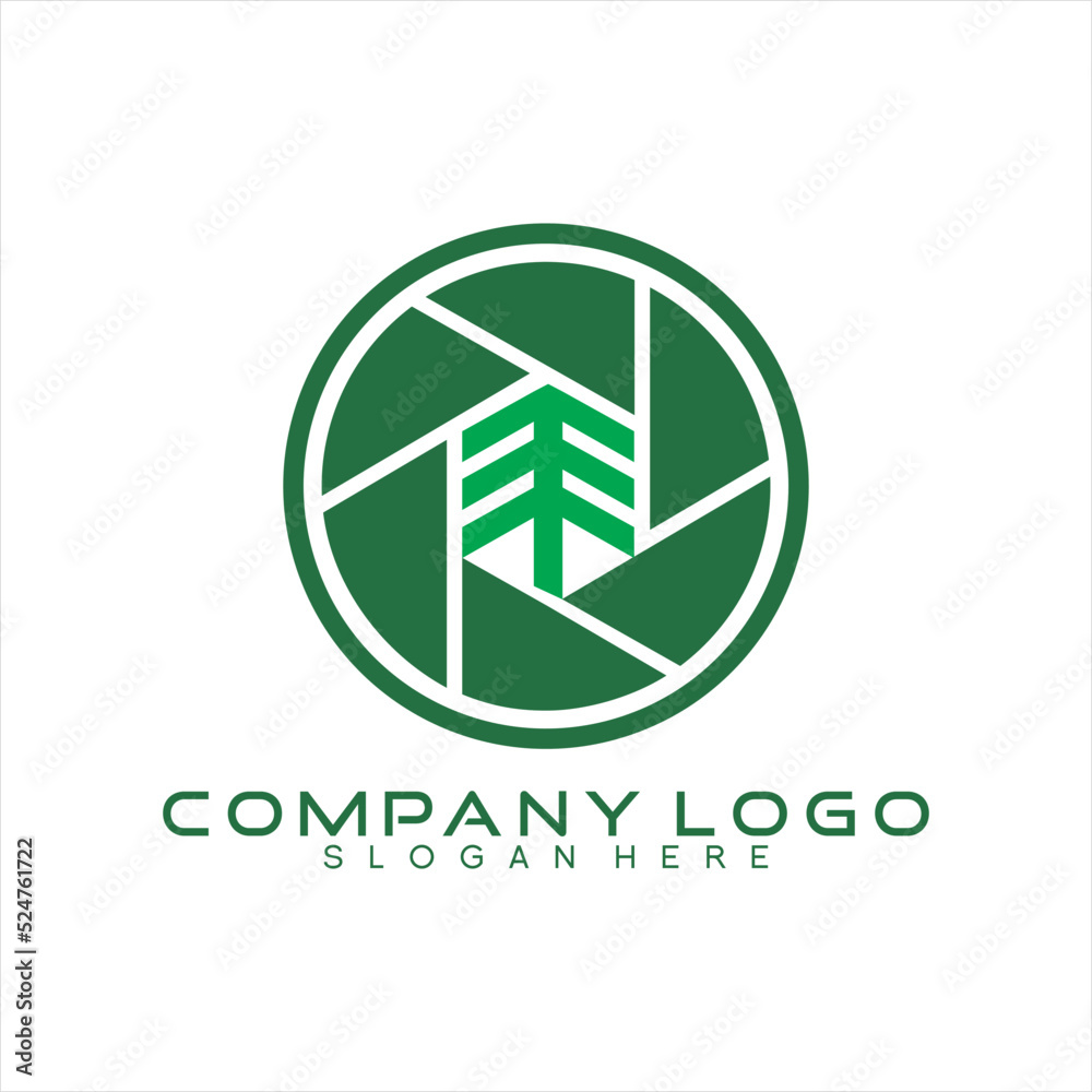 Vector logo design tree icon with diaphragm. Vector logo design tree icon with diaphragm.