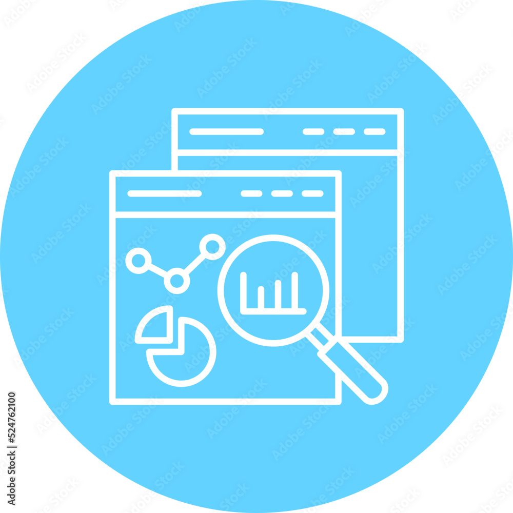 Analytics Multicolor Circle Line Inverted Icon Analytics Multicolor Circle Line Inverted Icon