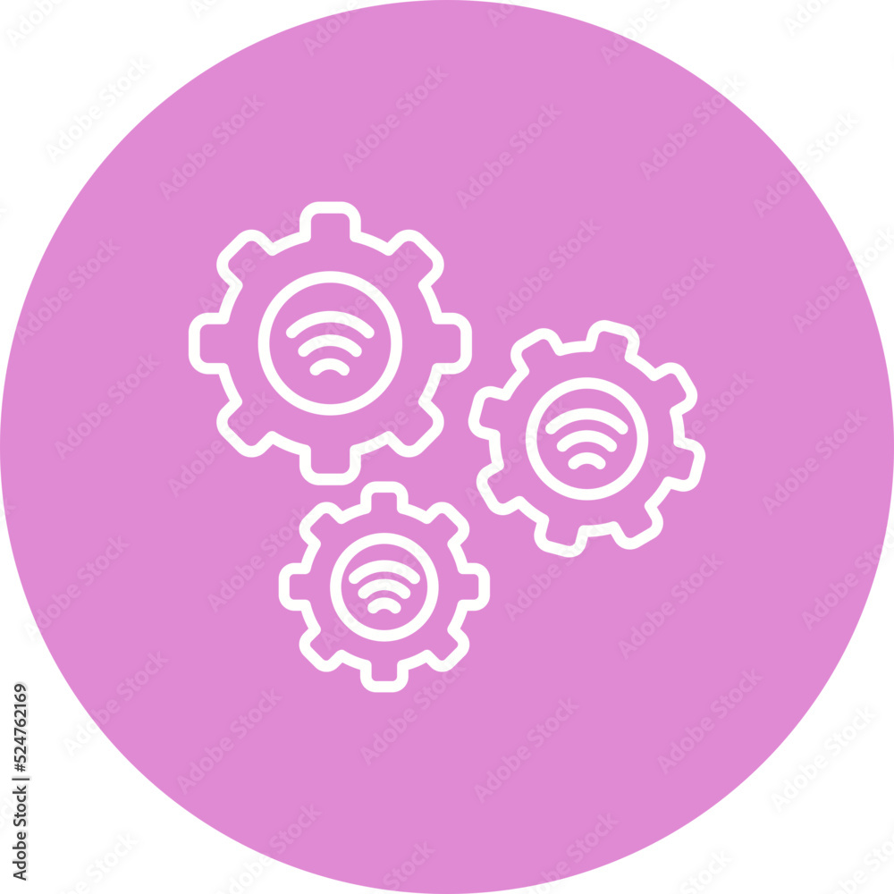 Setting Multicolor Circle Line Inverted Icon Setting Multicolor Circle Line Inverted Icon