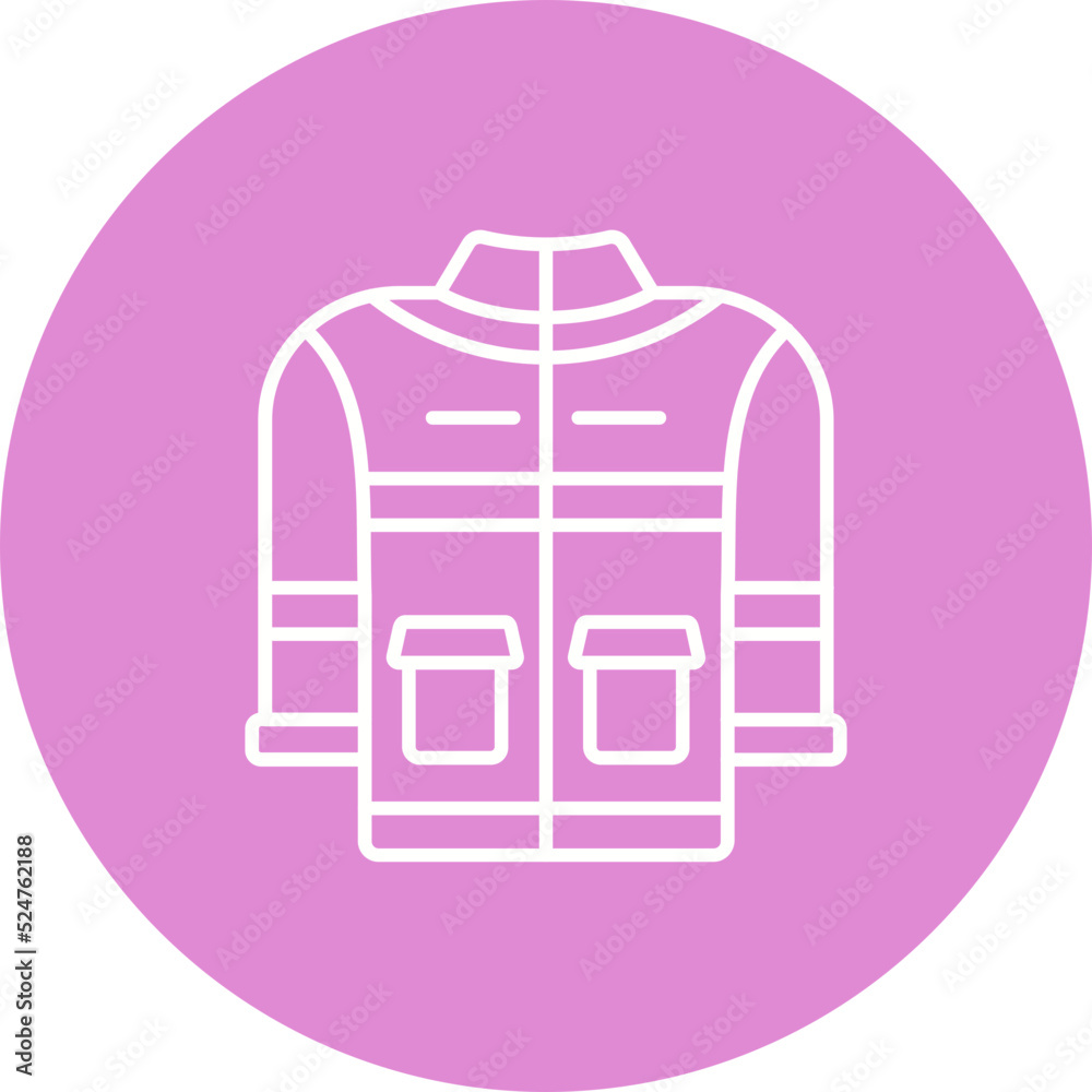 Firefighter Jacket Multicolor Circle Line Inverted Icon Firefighter Jacket Multicolor Circle Line Inverted Icon