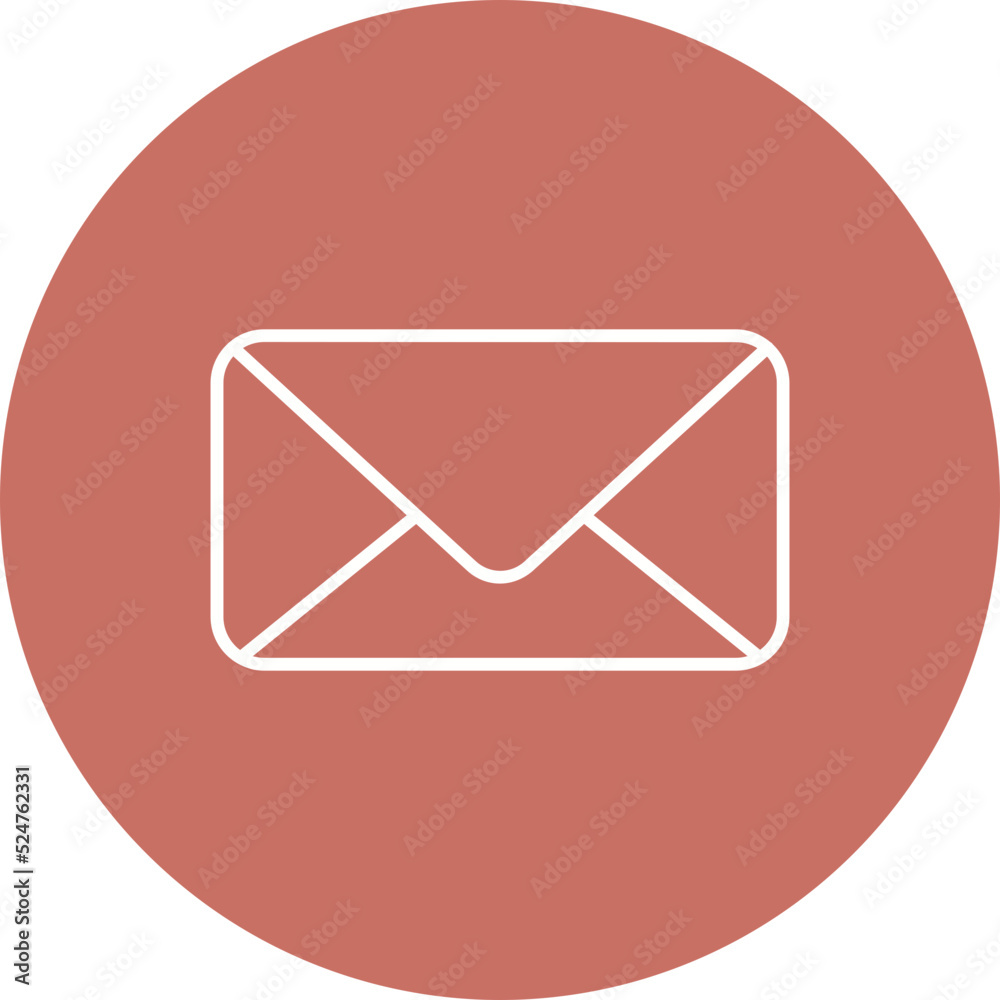 Message Multicolor Circle Line Inverted Icon