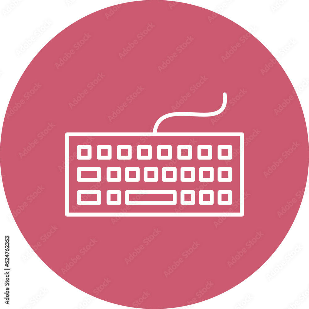 Keyboard Multicolor Circle Line Inverted Icon Keyboard Multicolor Circle Line Inverted Icon