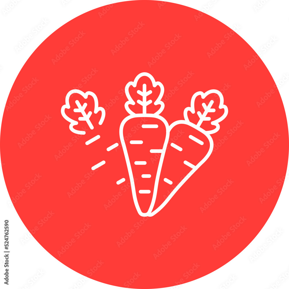 Carrot Multicolor Circle Line Inverted Icon Carrot Multicolor Circle Line Inverted Icon