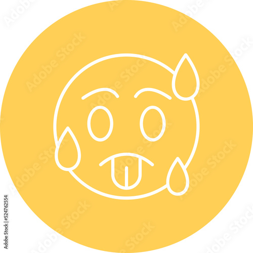 Hot Multicolor Circle Line Inverted Icon