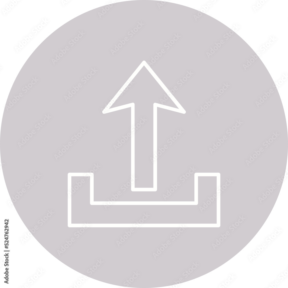 Upload Multicolor Circle Line Inverted Icon Upload Multicolor Circle Line Inverted Icon