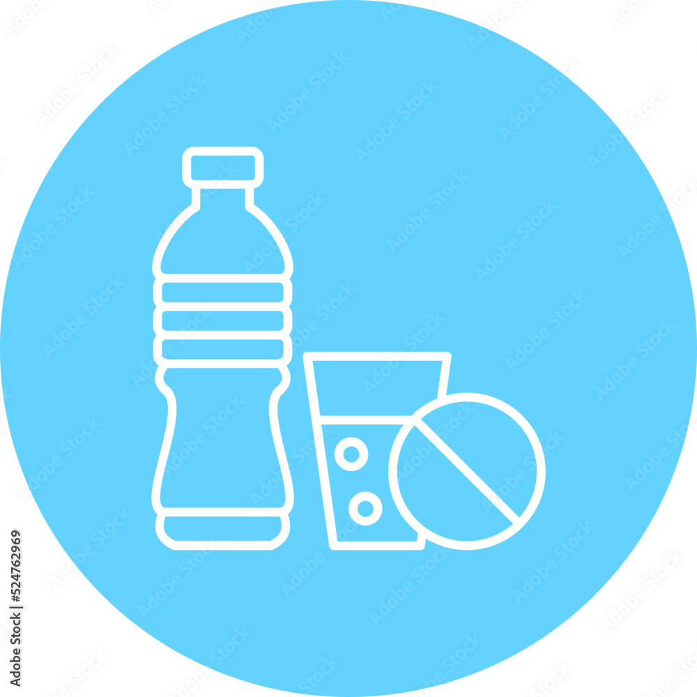 No Drink Multicolor Circle Line Inverted Icon No Drink Multicolor Circle Line Inverted Icon