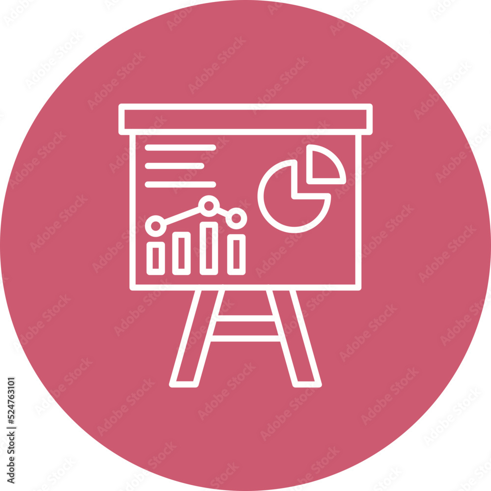 Presentation Multicolor Circle Line Inverted Icon Presentation Multicolor Circle Line Inverted Icon