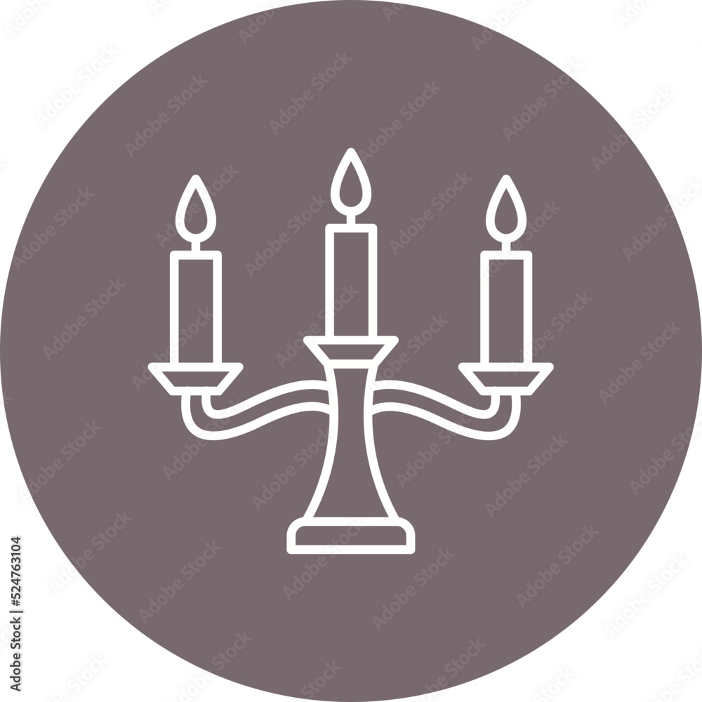 Candle Multicolor Circle Line Inverted Icon Candle Multicolor Circle Line Inverted Icon