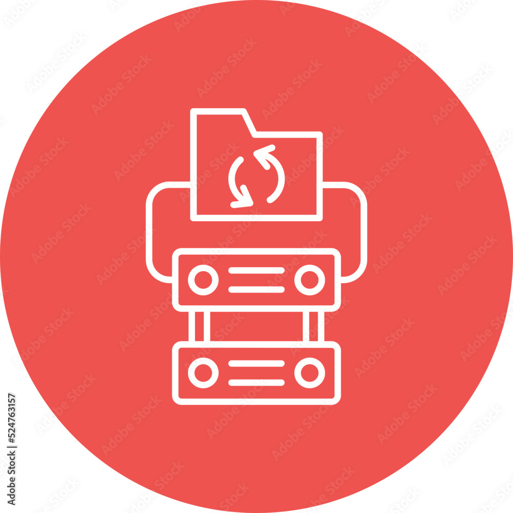 Backup Multicolor Circle Line Inverted Icon Backup Multicolor Circle Line Inverted Icon
