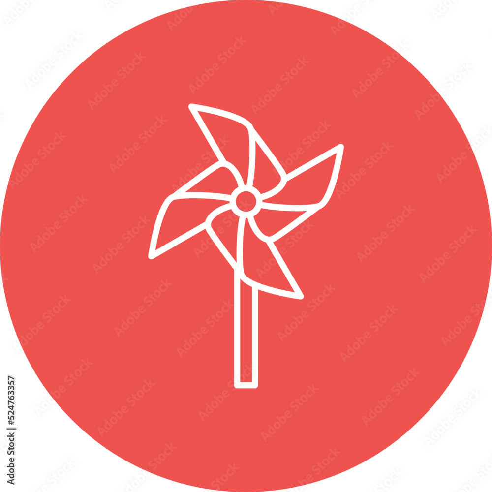 Pinwheel Multicolor Circle Line Inverted Icon Pinwheel Multicolor Circle Line Inverted Icon