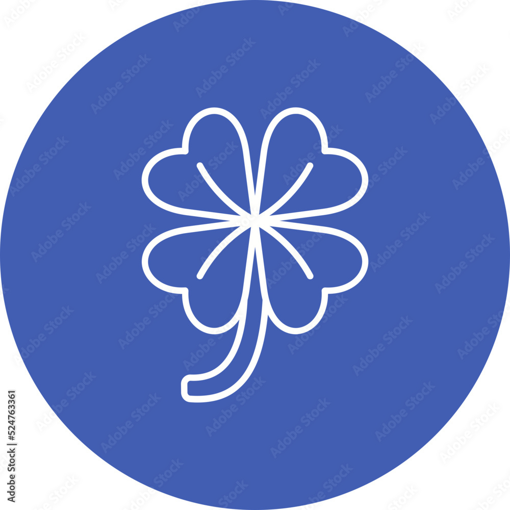 Clover Multicolor Circle Line Inverted Icon Clover Multicolor Circle Line Inverted Icon