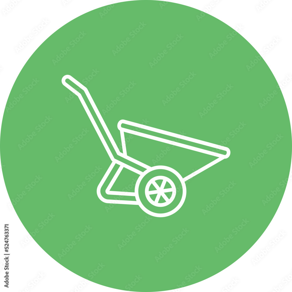 Wheelbarrow Multicolor Circle Line Inverted Icon Wheelbarrow Multicolor Circle Line Inverted Icon