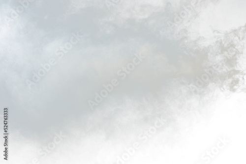 Dense Fluffy Puffs of White Smoke and Fog on transparent png Background, Abstract Smoke Clouds, Movement Blurred out of focus. Smoking blows from machine dry ice fly fluttering in Air, effect texture