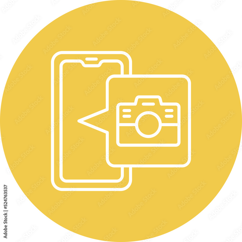 Camera Multicolor Circle Line Inverted Icon Camera Multicolor Circle Line Inverted Icon