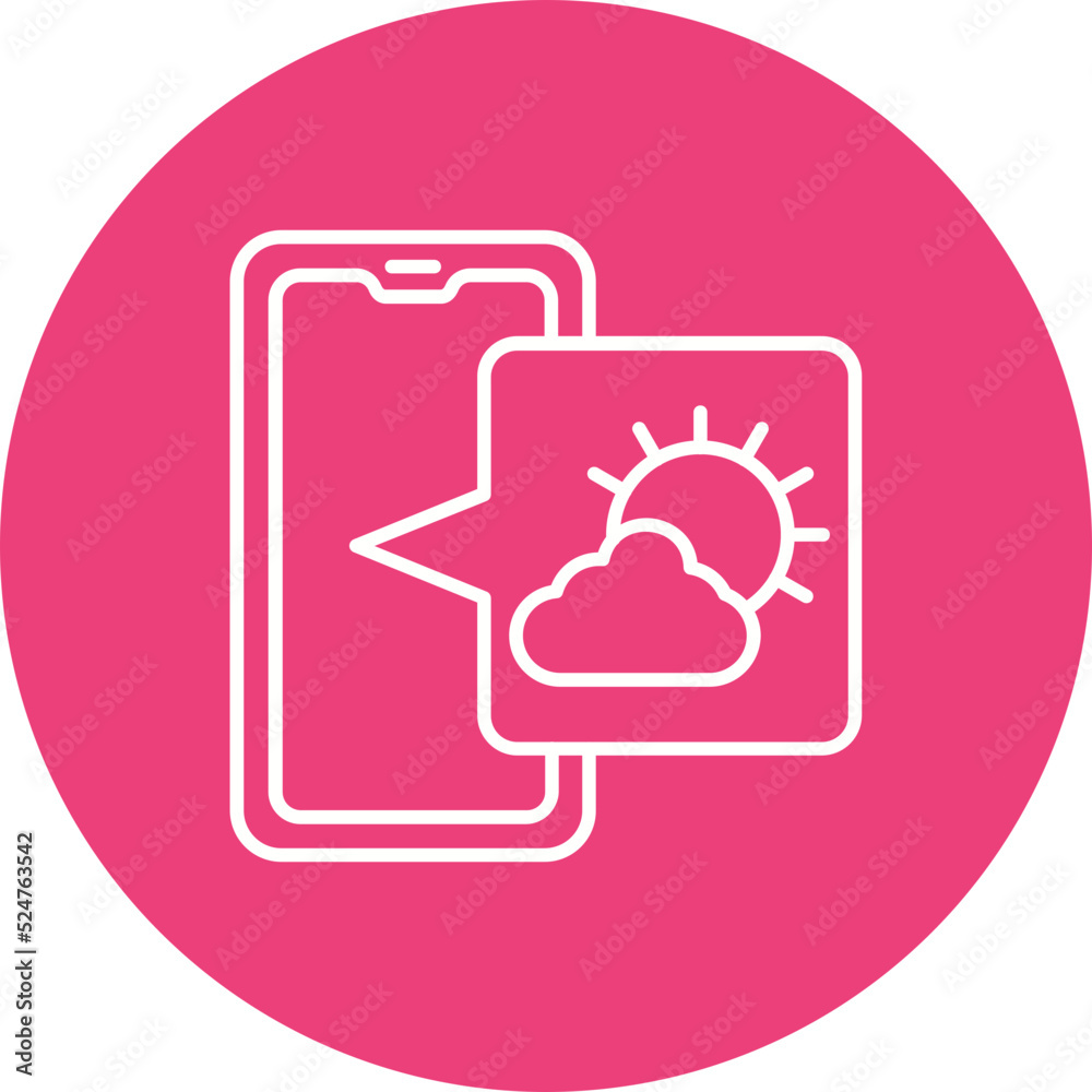 Weather Multicolor Circle Line Inverted Icon Weather Multicolor Circle Line Inverted Icon