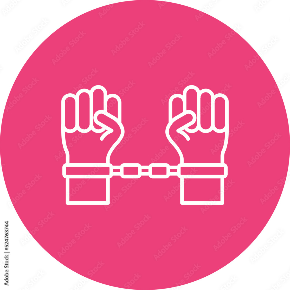 Slavery Multicolor Circle Line Inverted Icon Slavery Multicolor Circle Line Inverted Icon