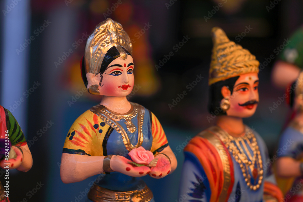 Indian famous Thanjavur dancing dolls	