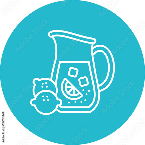 Lemonade Multicolor Circle Line Inverted Icon