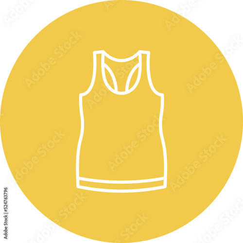 Sleeveless Shirt Multicolor Circle Line Inverted Icon