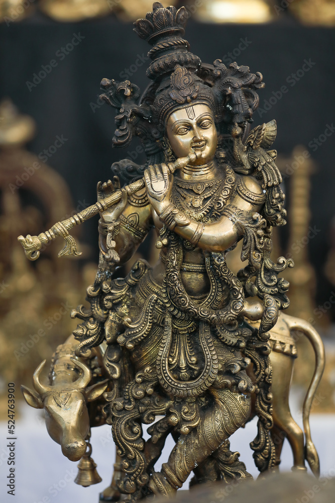 Statue of Hindu god krishna	