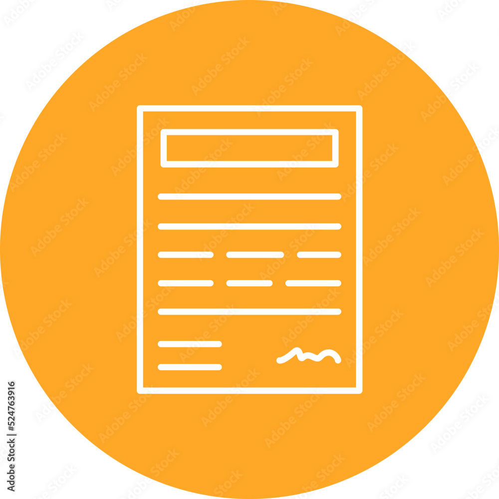 Contract Multicolor Circle Line Inverted Icon Contract Multicolor Circle Line Inverted Icon