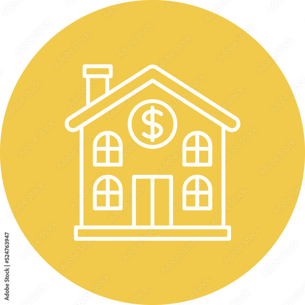Home Price Multicolor Circle Line Inverted Icon Home Price Multicolor Circle Line Inverted Icon