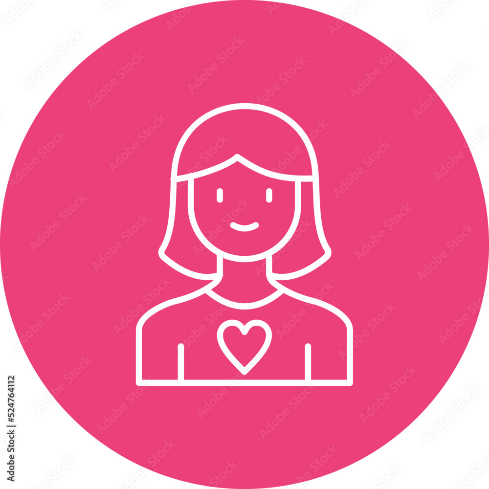 Mom Multicolor Circle Line Inverted Icon Mom Multicolor Circle Line Inverted Icon
