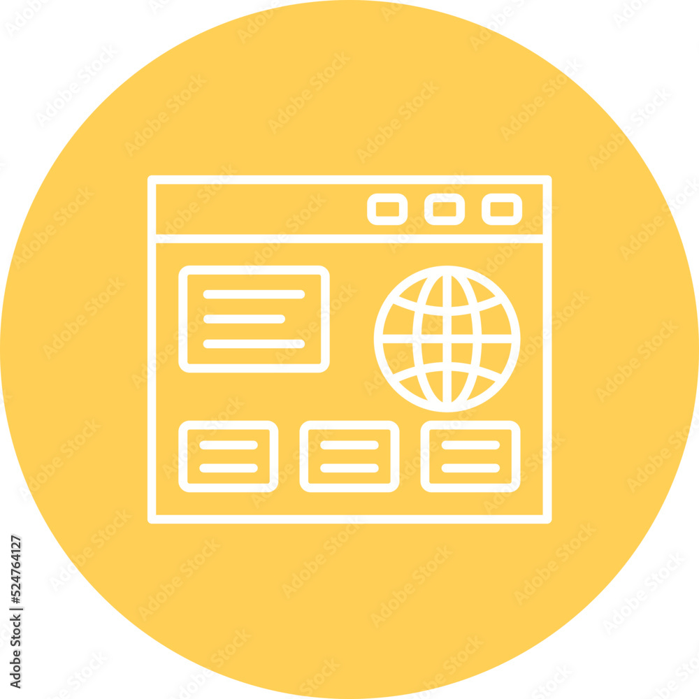 Browser Multicolor Circle Line Inverted Icon Browser Multicolor Circle Line Inverted Icon