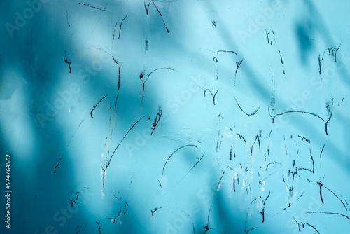 Abstract background-scratches on blue metal