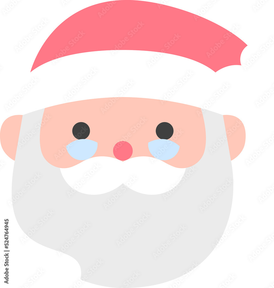 santa claus face flat icon santa claus face flat icon