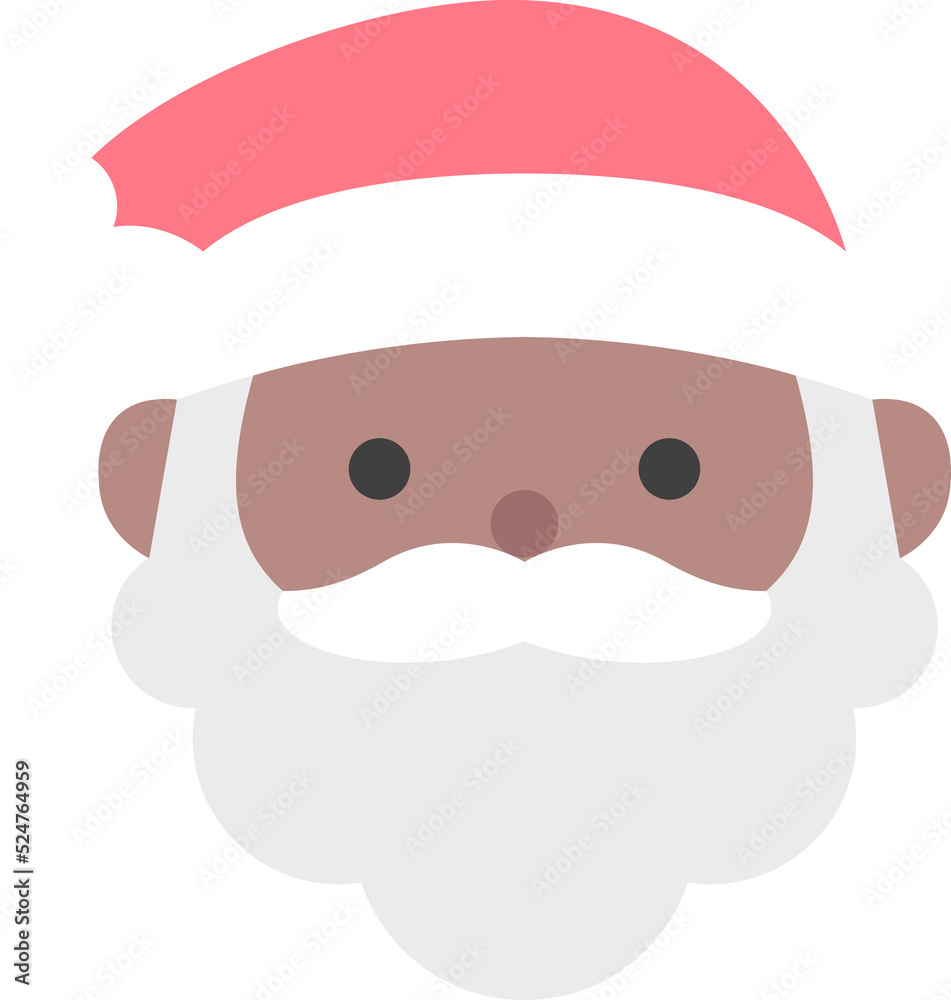 Naklejka premium santa claus face flat icon