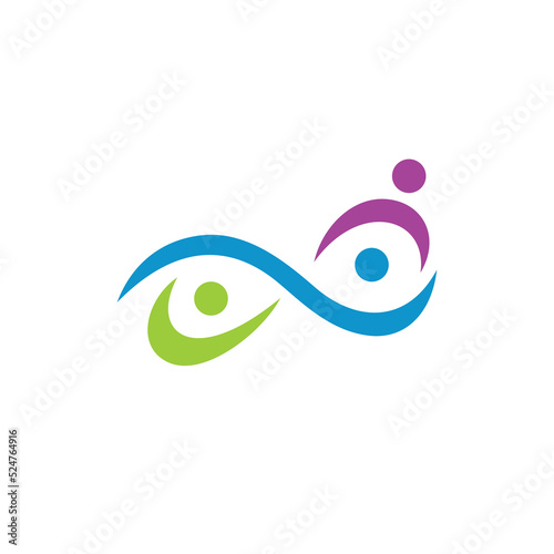 social people logo with infinity