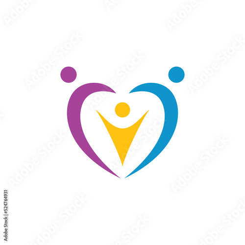 social people logo with heart