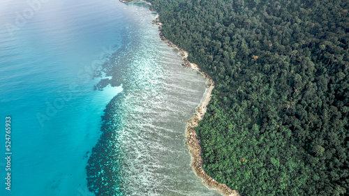 Aerial view of the cost of Koh Adang island, Thailand