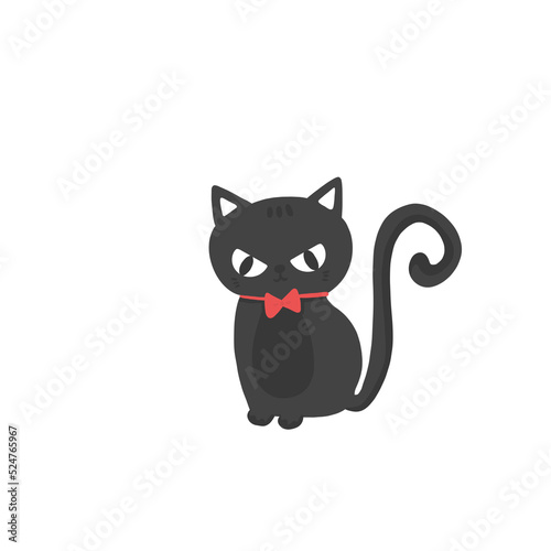 Halloween monster black cat character © khwanchai