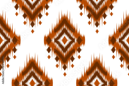 Ethnic ikat seamless pattern in tribal. American, Mexican style. Aztec geometric ornament print. Design for background, wallpaper, illustration, fabric, clothing, carpet, textile, batik, embroidery.